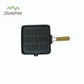 Faltbarer Griff BBQ Gusseisen Grillpfanne